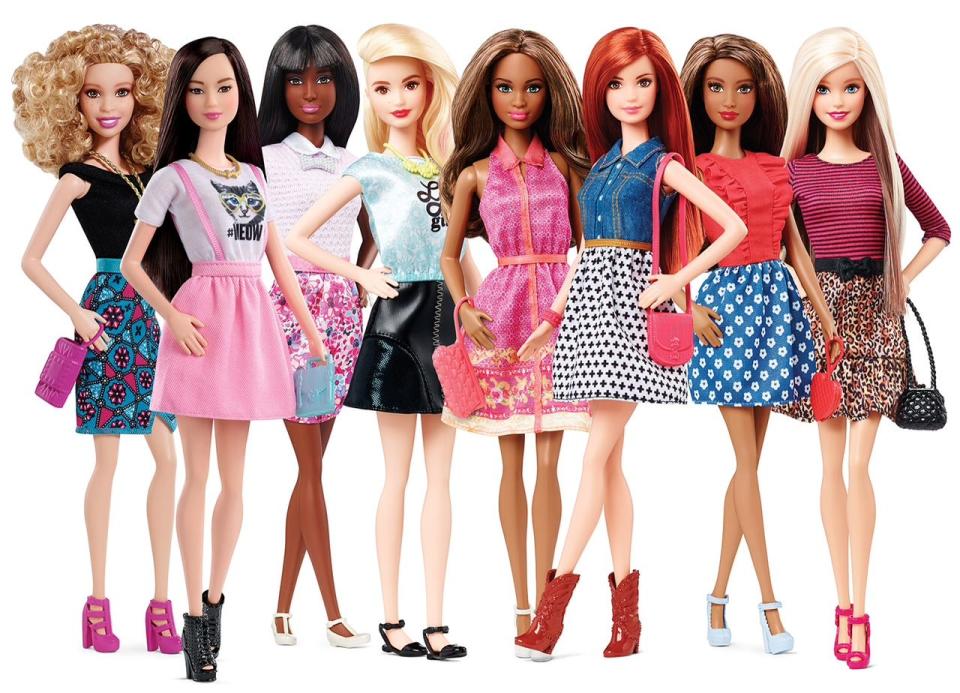 Clothing, Barbie, Fashion, Doll, Fashion design, Pink, Fashion model, Dress, Fun, Footwear, 