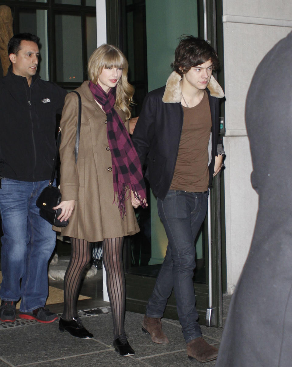 Taylor Swift and Harry Styles at the Crosby Hotel in NYC. (Photo: Miles Diggs/Splash News and Pictures)