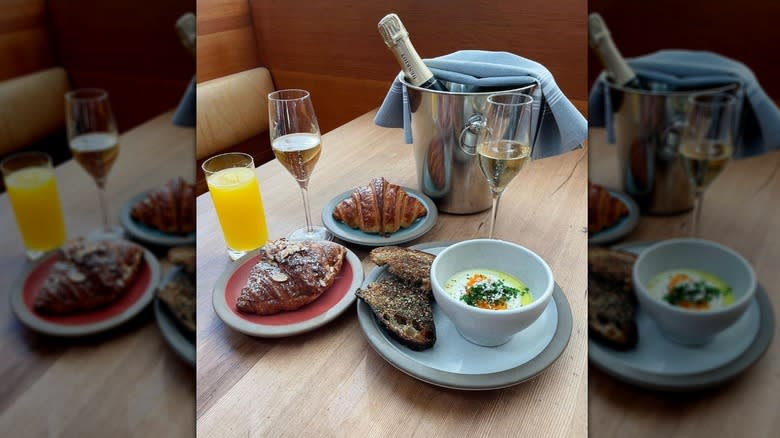 Brunch foods at Tartine Manufactory