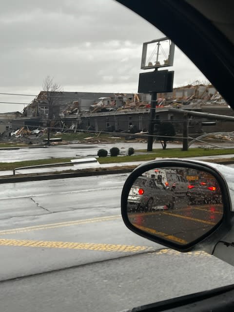 Storm damage along Preachers Mill Road in Clarksville (Courtesy: Jessica Downs)