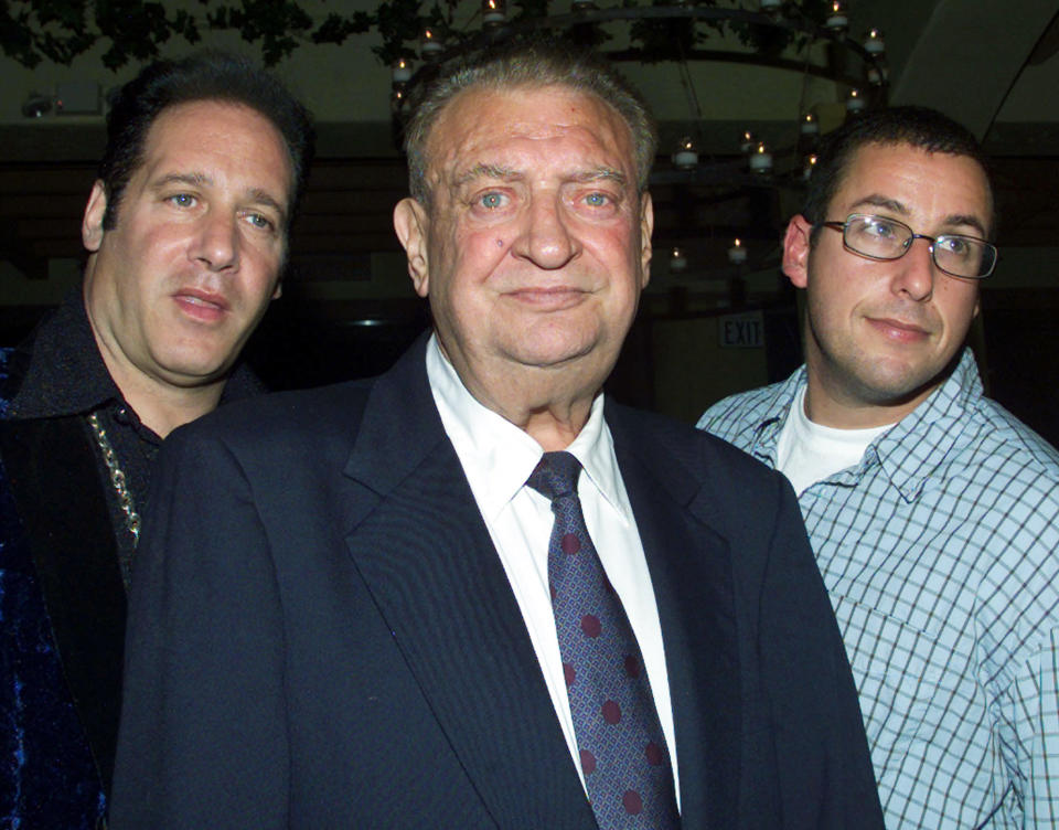 Comedian and actor Rodney Dangerfield (C), star of the new film 