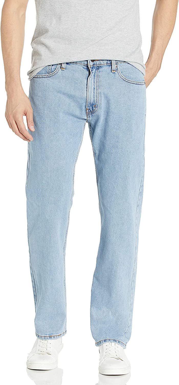 mens light wash jeans, Signature by Levi Strauss &amp; Co. Gold Label Men's Regular Fit Flex Jeans