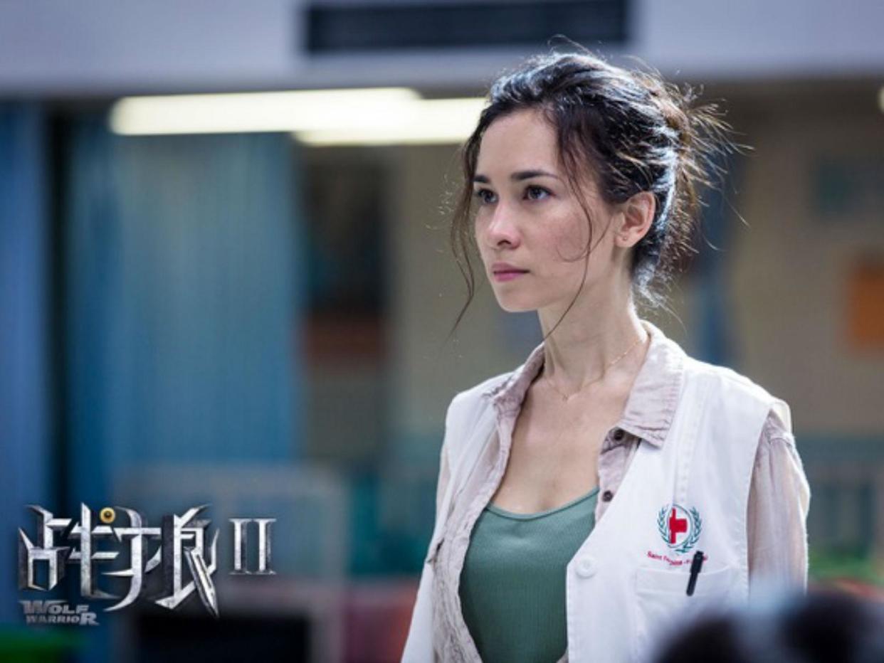Celina Jade as UN doctor Rachel in 'Wolf Warrior 2'
