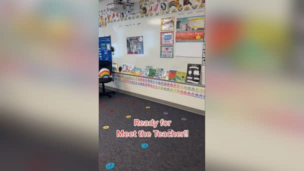PHOTO: An elementary school teacher in Florida shared videos on TikTok showing her classroom before and after she prepared it for students. (Megan/TikTok)