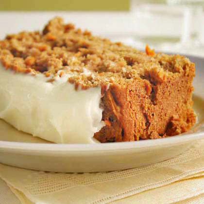 Carrot Quick Bread with Cream Cheese Frosting