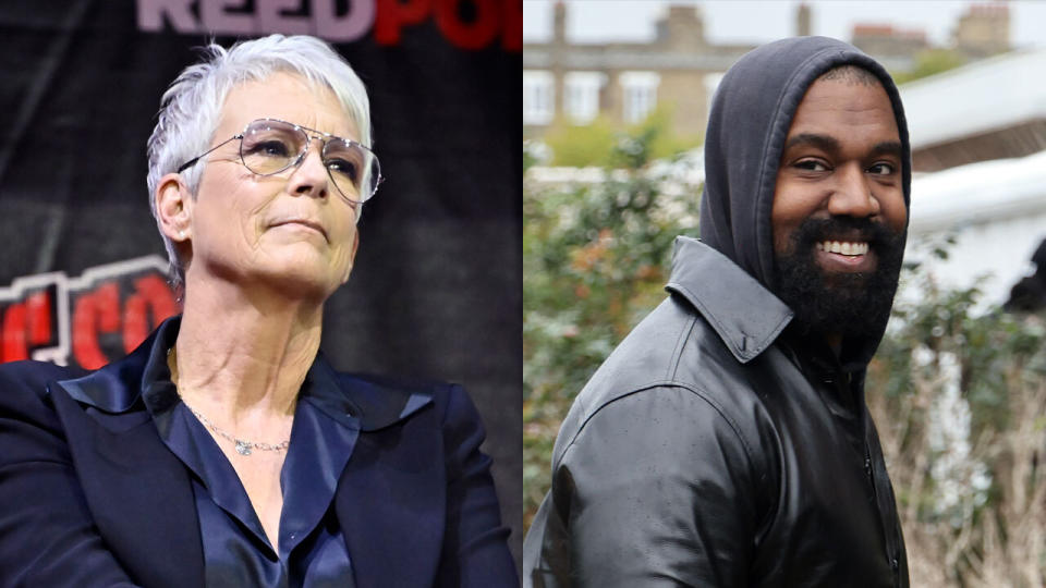 Jamie Lee Curtis emotionally reacts to Kanye West's 