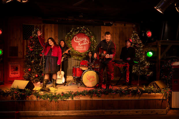 <p>(L to R) Brooke Elliott and Brandon Quinn star in <em>A Country Christmas Harmony</em><br> ©2022 A+E Networks, LLC. All rights reserved.<br> Photo Credit: Victor Curtis / Courtesy of A+E Networks and Lifetime</p>
