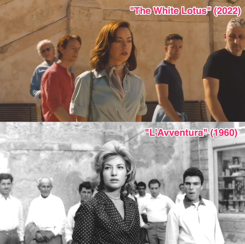 "The White Lotus" pays homage to Italian film "L'Avventura" (1960) during episode three.