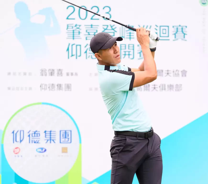 第一回合洪駿剛70桿(-2)暫並列第二。TPGA_林聖凱攝