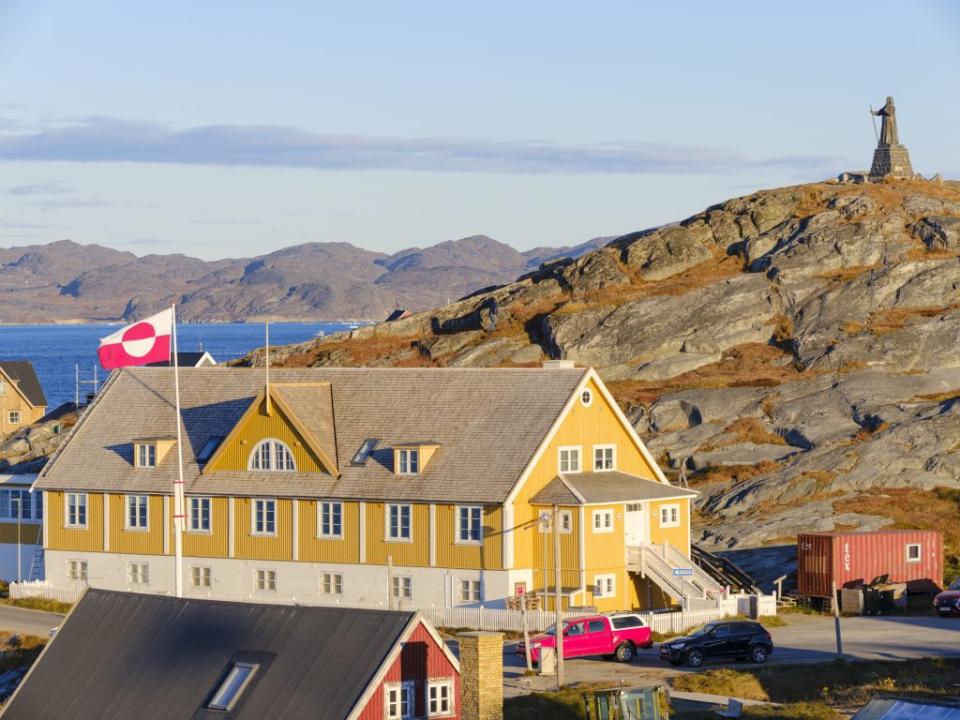 View over the old town. Nuuk the capital of Greenland during late autumn.<span class="copyright">Martin Zwick-REDA/Universal Images Group</span>