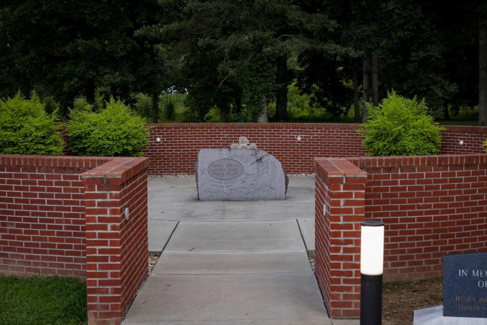 PHOTO: A memorial open to the public in West Paducah for the three girls who were killed in a shooting at Heath High School in Paducah, Ky. on Dec. 1, 1997.  (Julia Rendleman for The Washington Post via Getty Images)