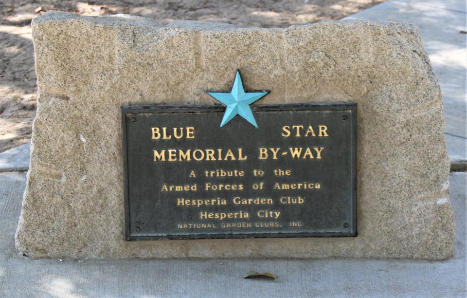 Part of the Blue Star Memorial By-Way  at Hesperia Lake Park.