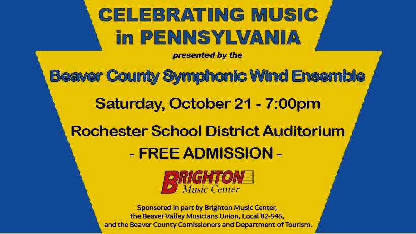 Poster for the Beaver County Symphonic Wind Ensemble's autumn show.