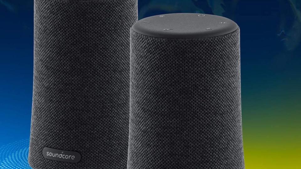 The Anker Soundcore Flare Mini wins raves from Amazon shoppers for its balanced sound quality and eye-popping design.