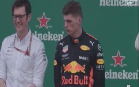 An unhappy Max Verstappen after the race - Credit: SKY SPORTS F1