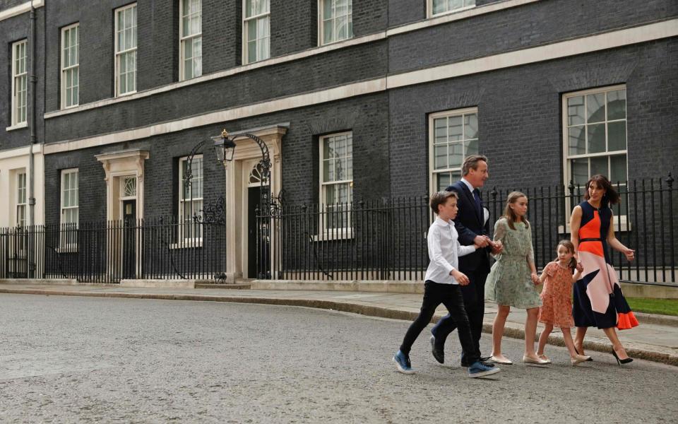 David and Samantha Cameron leave Downing Street - Credit: Adrian Dennis/AFP