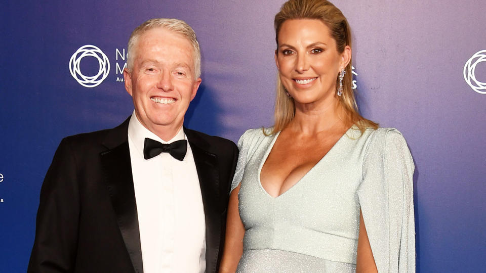 Craig Tiley and wife Ali, pictured here at the 2022 Australian Tennis Awards.