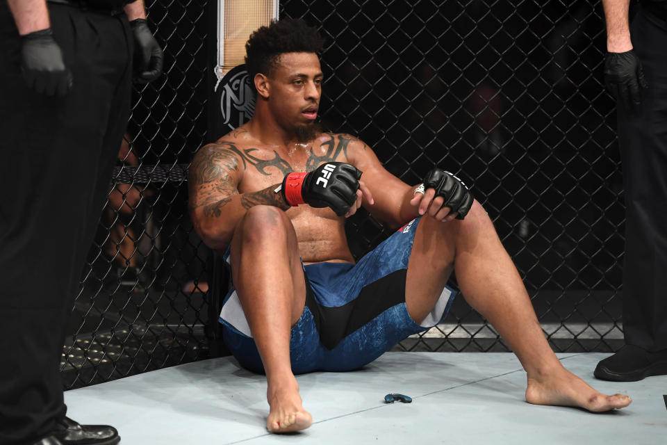 Greg Hardy is getting another chance to win his first UFC fight. (Photo by Josh Hedges/Zuffa LLC/Zuffa LLC via Getty Images)