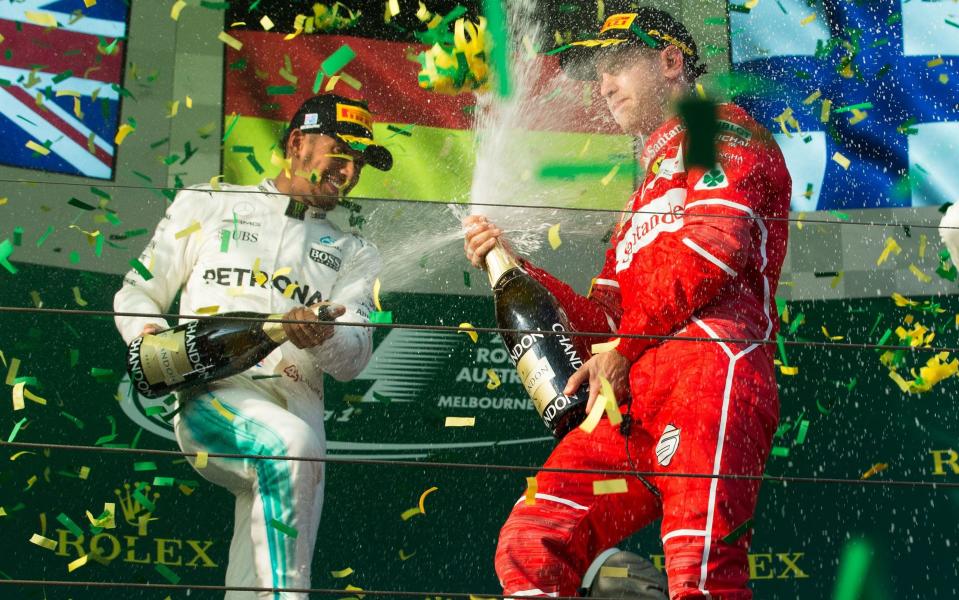 Mercedes Grand Prix, Sebastian Vettel, Scuderia Ferrari Australian Formula One 1 Grand Prix, Albert Park, Melbourne, Australia - 26 Mar 2017 - Credit: Action Press/REX/Shutterstock