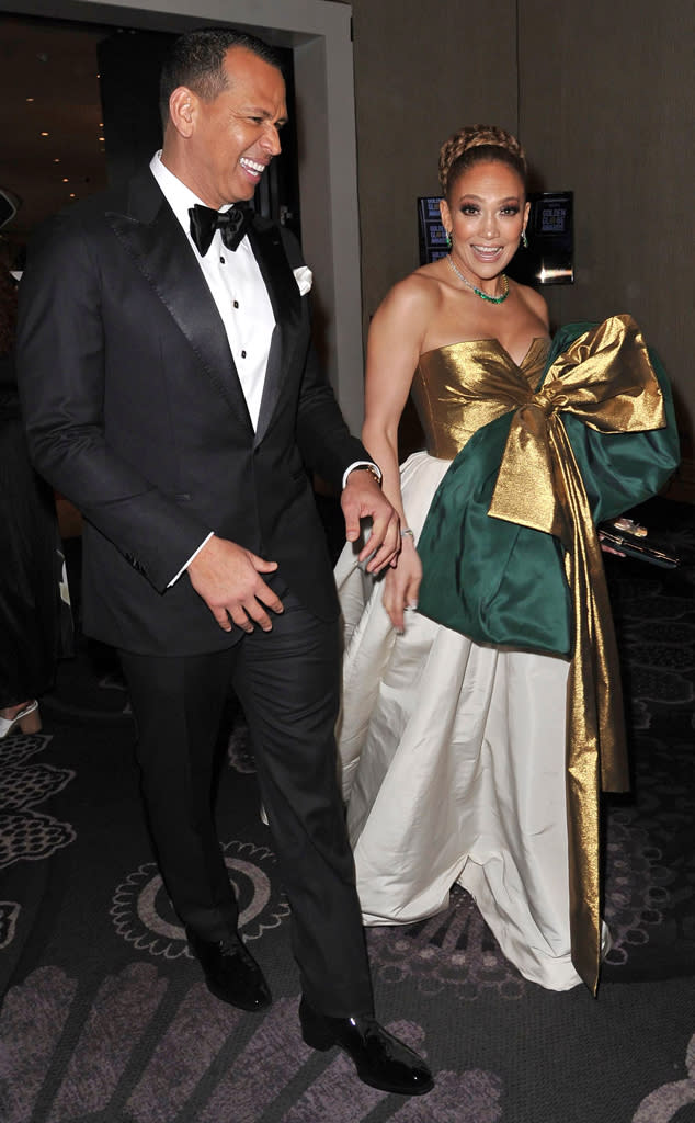 Alex Rodriguez, Jennifer Lopez, 2020 Golden Globe Awards, Candids