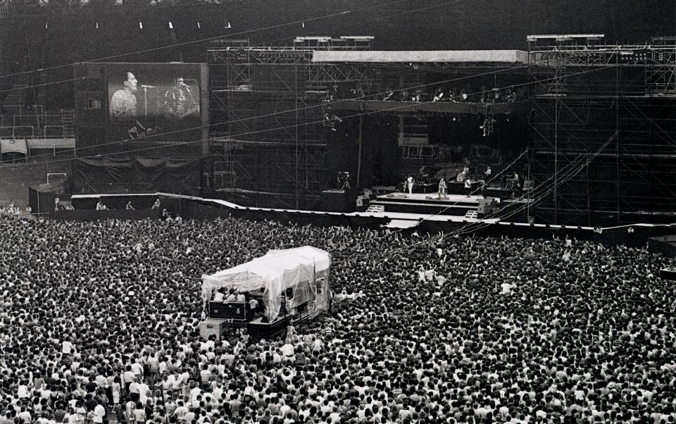 Hysteria: Springsteen performing to a sold-out Wembley Stadium, 1985