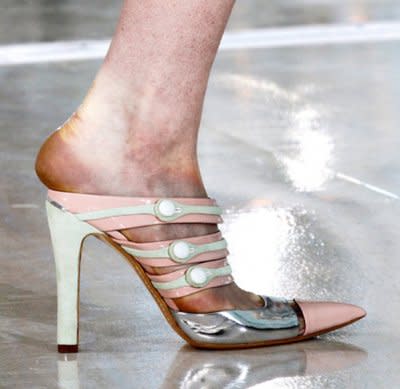 This bruised and mangled foot is the result of too many fashion shows. Photo courtesy of darklamb.tumblr.com via Styleite