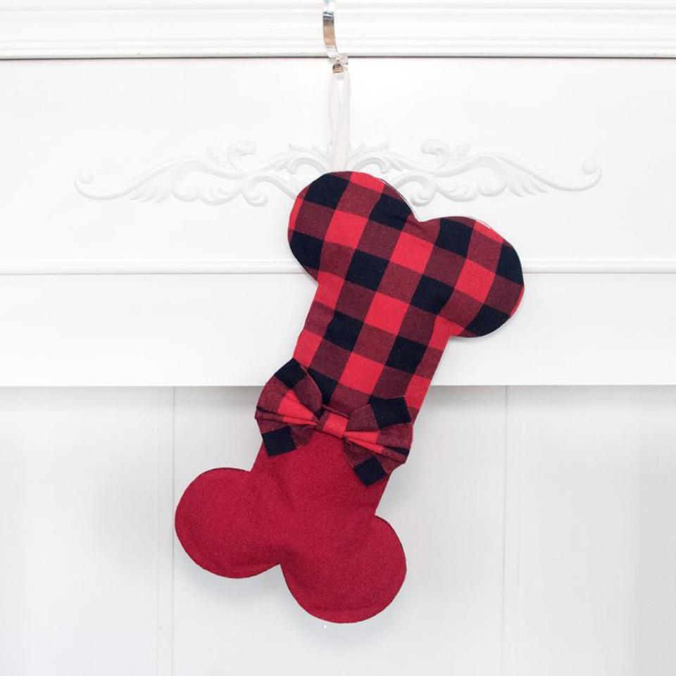 buffalo-plaid-personalized-bone-dog-christmas-stocking