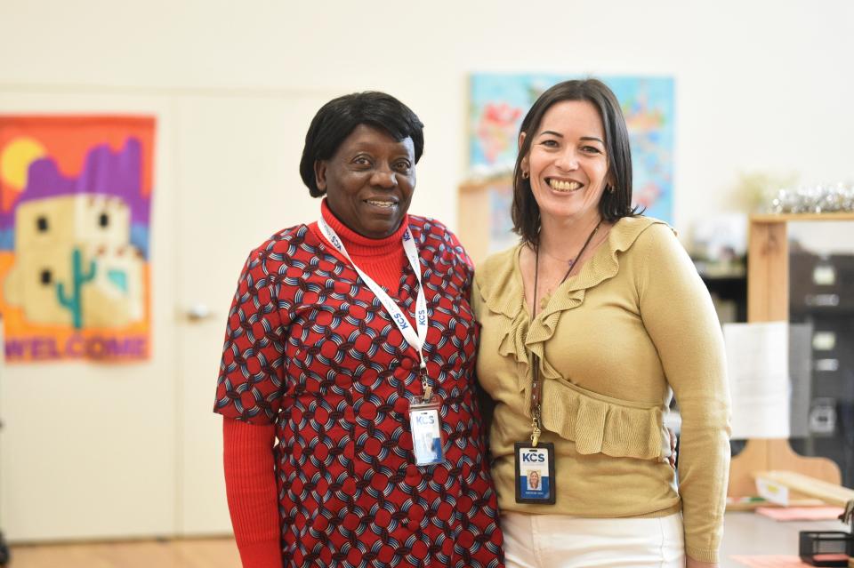 Knox County Schools interpreters Charlotte Rufyiri (left) and Mairene Siso are part of the Knox County Schools Welcome Center. The C in North Knoxville.