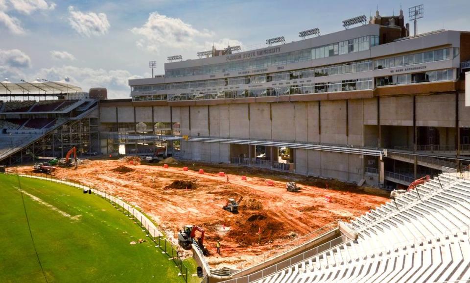 Seen here in February 2024, Doak Campbell Stadium at Florida State University in Tallahassee, Fla. is being renovated with new seating, club spaces and amenities. Andrew Carter/acarter@newsobserver.com