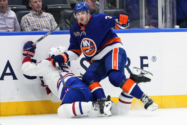 Nelson scores 2 as Isles top Canadiens, clinch playoff berth