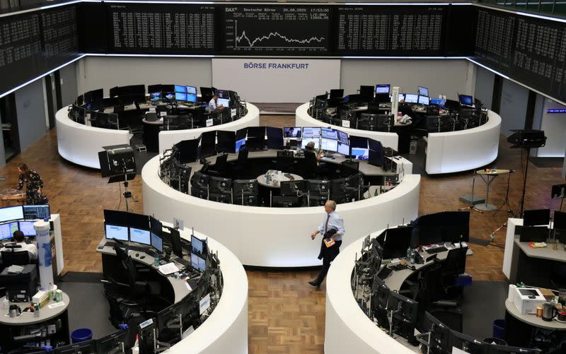 The German share price index DAX graph is pictured at the stock exchange in FrankfurtS