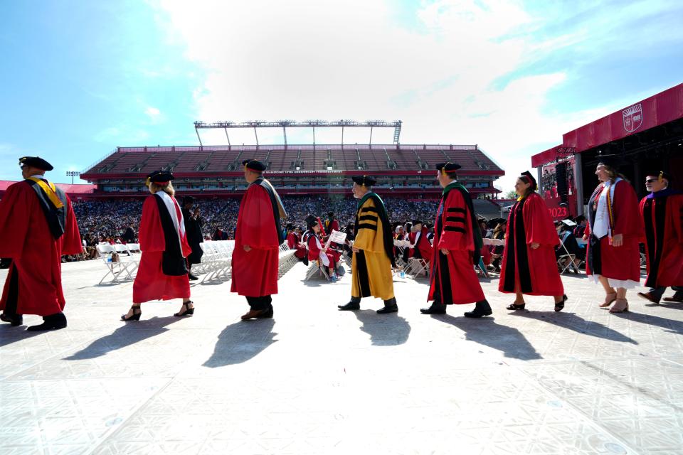 Rutgers commencement is shown at SHI Stadium, in Piscataway. Sunday, May 14, 2023 
