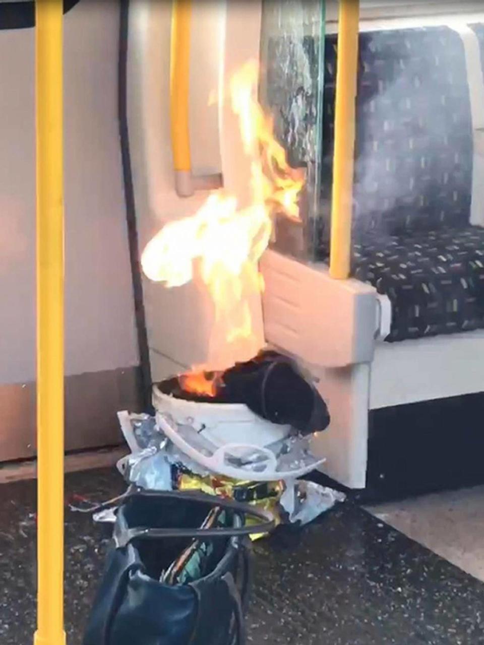 The device after it exploded on the District Line on 15 September