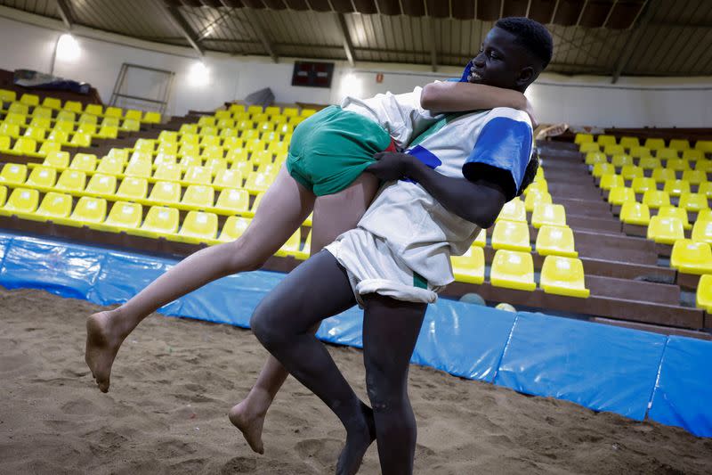 Cheik Ndaa, 13-year-old, trains in Guarazoca