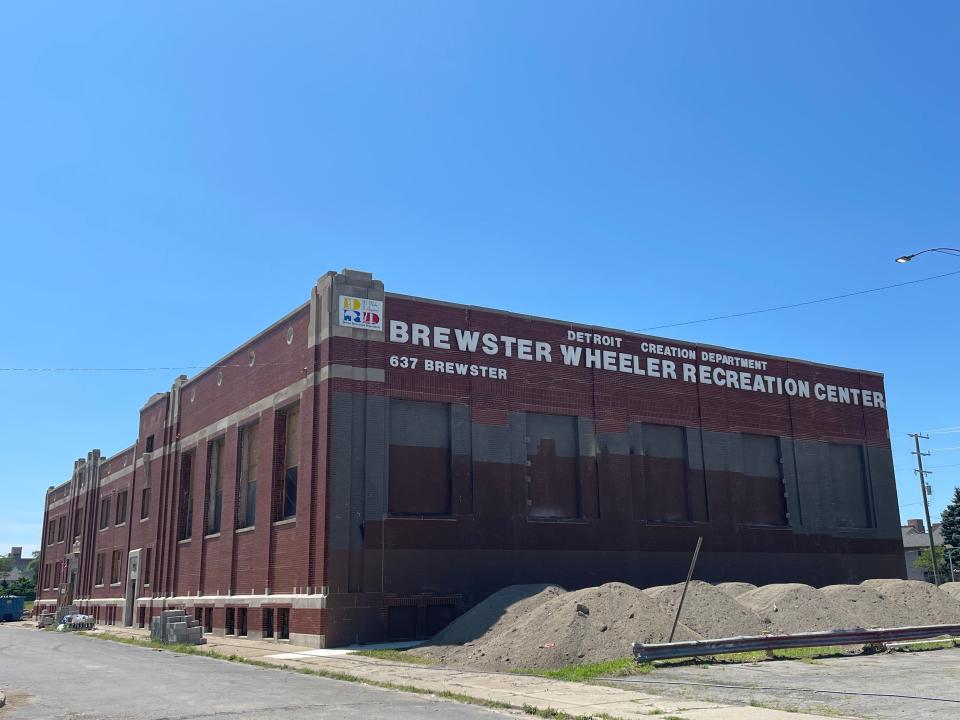 Construction activity could be seen at the old Brewster Wheeler Recreation Center in Detroit on Monday, July 1, 2024.