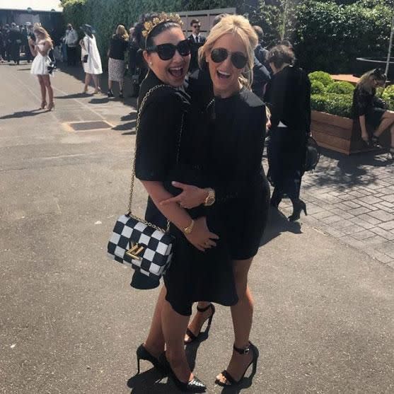 Roxy says if she were to have a wedding, one of her bridesmaids would be close pal Francesa Packer Barham, the niece of media mogul James Packer - Roxy and Francesca pictured at Derby Day. Source: Instagram