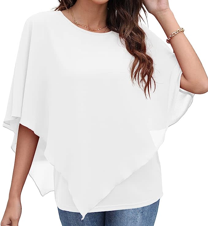 Qixing Chiffon Flowy Top. Image via Amazon.