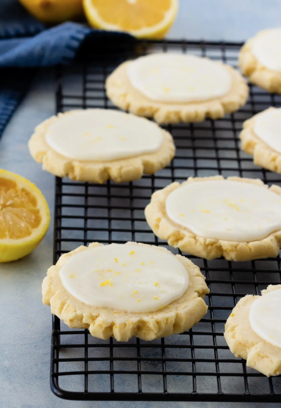 <p>Bake Eat Repeat</p><p>These lemon sugar cookies are super soft, and so easy to make. Lemon sugar cookies with soft lemon frosting – they make the perfect treat!</p><p><strong>Get the recipe: <a href="https://bake-eat-repeat.com/lemon-sugar-cookies-recipe/" rel="nofollow noopener" target="_blank" data-ylk="slk:Lemon Sugar Cookies;elm:context_link;itc:0;sec:content-canvas" class="link rapid-noclick-resp"><em>Lemon Sugar Cookies</em></a></strong></p>