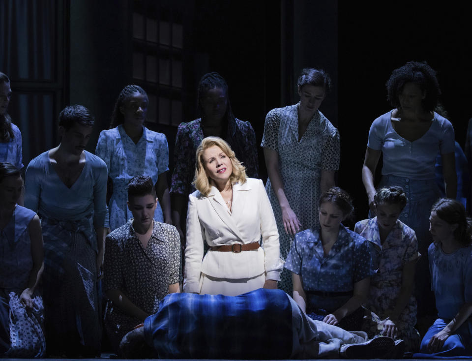 This image released by The Metropolitan Opera shows soprano Renée Fleming during a performance of Kevin Puts' "The Hours." (Evan Zimmerman/The Metropolitan Opera via AP)