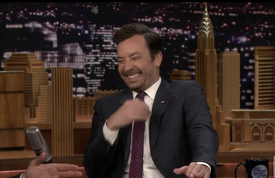 Jimmy Fallon laughing