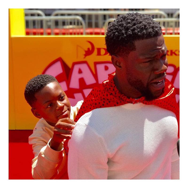 <p>“My son put a cape on me in the middle of one of my interviews on the red carpet today,” the funnyman explained of this snap he posted on Instagram from the L.A. premiere of <em>Captain Underpants</em>. “I asked him what the cape was for & he said it was because his dad is Superman….I swear my kids blow my mind more & more everyday. I do it all for them….I love you son. Continue to make your dad proud. Your doing a hell of a job!” Aww. (Photo: <a rel="nofollow noopener" href="https://www.instagram.com/p/BUX-dgiDbAP/?taken-by=kevinhart4real" target="_blank" data-ylk="slk:Kevin Hart via Instagram;elm:context_link;itc:0;sec:content-canvas" class="link ">Kevin Hart via Instagram</a>) </p>