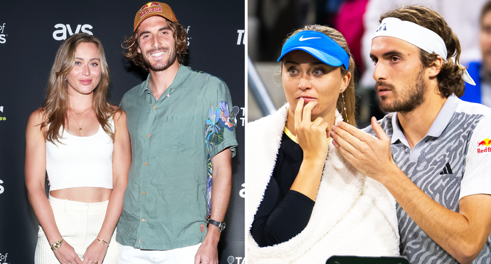 Pictured Stefanos Tsitsipas and Paula Badosa 