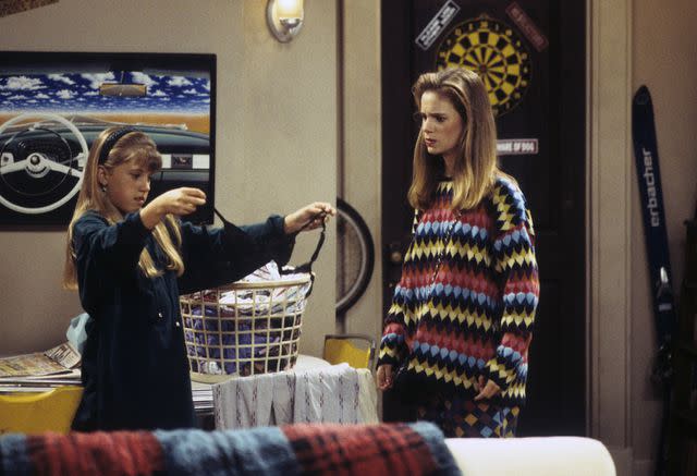 <p>ABC Photo Archives/Disney General Entertainment Content via Getty </p> Jodie Sweetin and Andrea Barber on 'Full House' in 1993