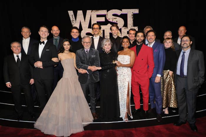 West Side Story 2021 cast on the red carpet