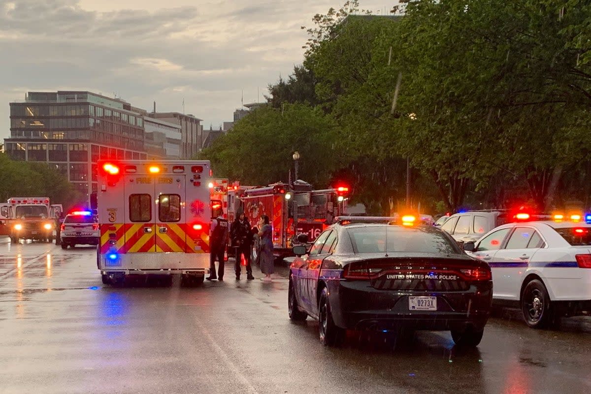 Four people were rushed to hospital from Lafayette Square (DC Fire and EMS)