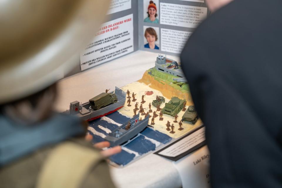 The models used in MacPherson and Riley's project show how troops landed on the beach at Normandy, France, on June 6, 1944.