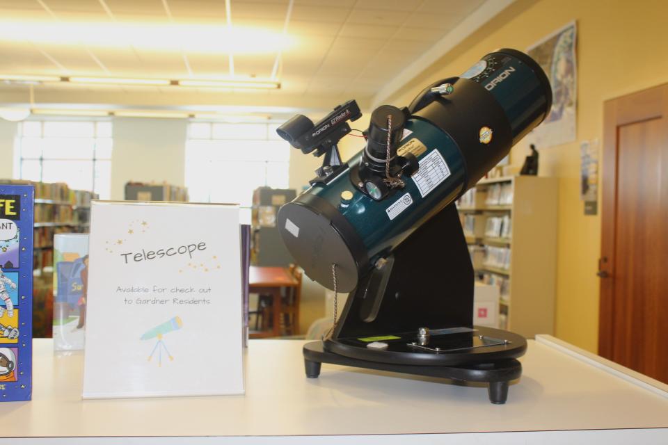 New Library Director Stephanie Young said the telescope was donated to the library by Kevin and Nancy Boucher but the Aldrich Astronomical Society helps the staff with maintenance of the telescope.