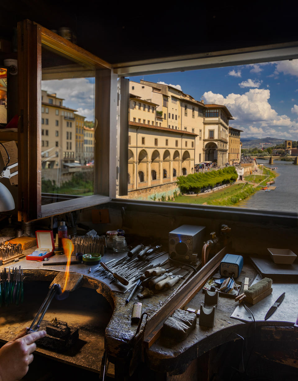 Step inside the third-floor workshop of Piccini, the last jeweler on the Ponte Vecchio.