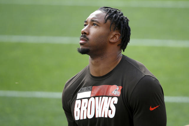 NFL's Browns' Myles Garrett makes racism charge in helmet fight