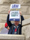 Casino workers in favor of banning smoking in Atlantic City demonstrate outside a courthouse in Trenton, N.J. On Monday, April 29, 2024, Atlantic City's main casino workers union asked a judge to let it intervene in that lawsuit. (AP Photo/Wayne